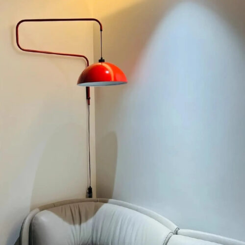 applique-murale-design-rouge-bras-articule-lampe-forme-dome-955 Applique Murale | RIDINE