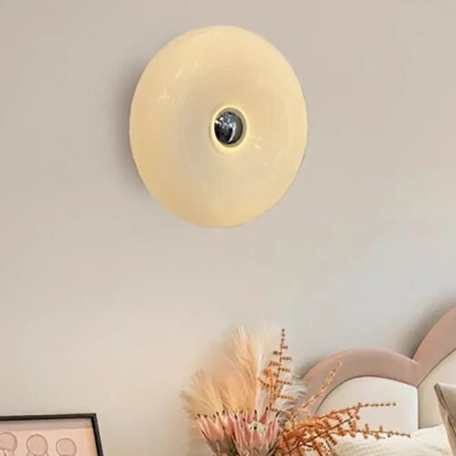 applique-murale-donut-blanc-orange-ronde-couleur-creme-mur-293 Applique Murale | FRANK