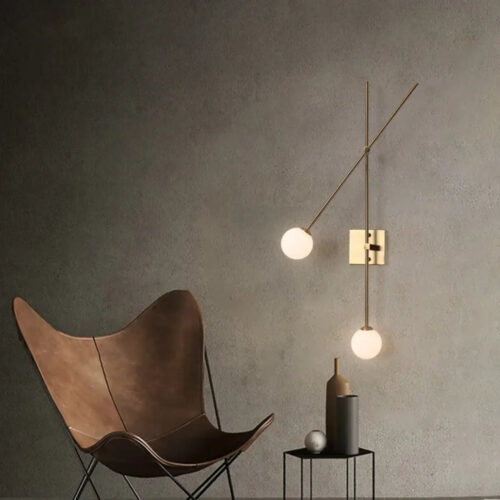 applique-murale-doree-geometrique-globes-opalins-moderne-laiton-mur-186 Applique Murale | OPALIN