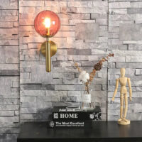 applique-murale-moderne-boule-verre-fume-metal-noir-globe-ambre-641 Applique Murale | ROOMA