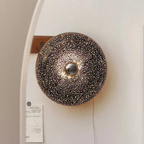 applique-murale-moderne-forme-donut-original-mural-rond-bronze-fonce-723 Applique Murale | NOTU