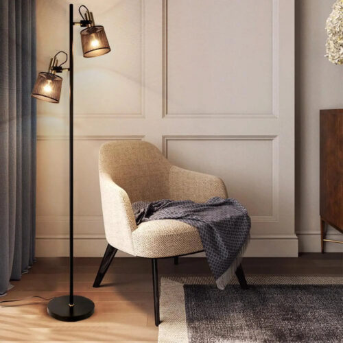 lampadaire-noir-design-metal-plancher-lampe-reglable-866 Lampadaire | NOIA