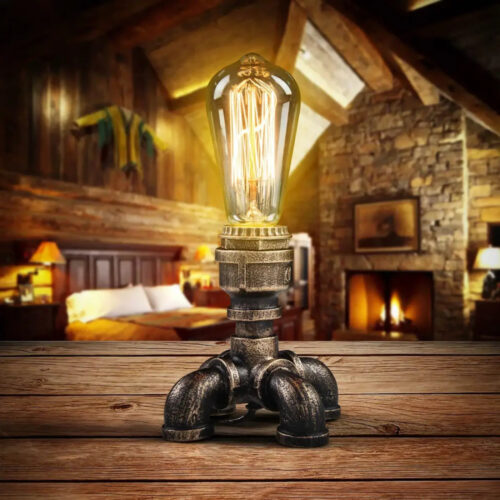 lampe-table-style-industriel-metal-vieilli-design-atelier-ampoule-745 Lampe De Table | FORGE
