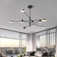 plafonnier-led-design-noir-moderne-lustre-eclaire-cylindrique-297 Luminaire Plafonnier | DESIGNO