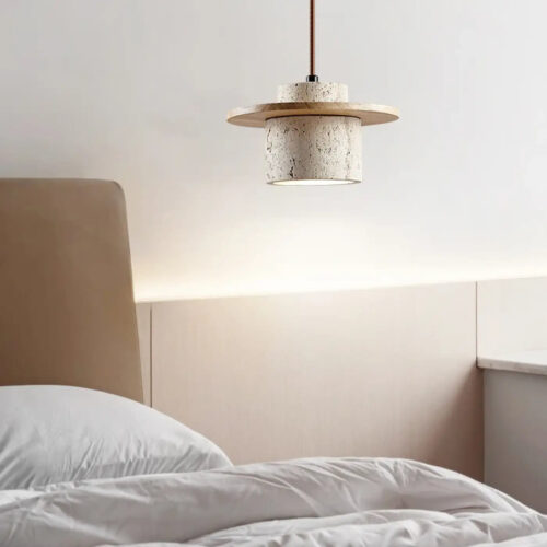 suspension-contemporain-marbre-bois-naturel-moderne-corps-beton-blanc-777 Suspension Luminaire | METONGE