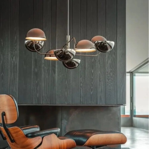 suspension-design-boules-chromees-effet-miroir-contemporain-moderne-341 Suspension Luminaire | BEULLIRE