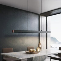 suspension-lineaire-noire-minimaliste-salle-manger-moderne-lineaire-865 Suspension Luminaire | FIRON