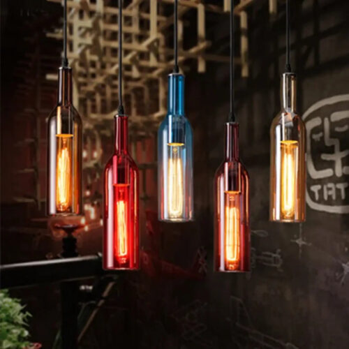 suspension-luminaire-forme-bouteille-coloree-design-chic-lampes-445 Suspension Luminaire | ARIO