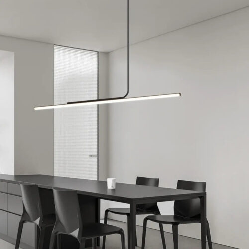 suspension-luminaire-minimaliste-led-noir-salle-manger-lineaire-317 Suspension Luminaire | LUNI
