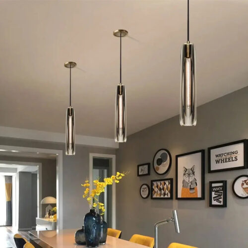 suspension-luminaire-tube-verre-sculpte-elegant-design-trois-446 Suspension Luminaire | VELIU