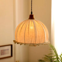 suspension-luminaire-vintage-lin-base-bois-lampe-pendentif-forme-dome-533 Suspension Luminaire | GANAH