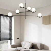 suspension-noire-minimaliste-globes-salle-manger-moderne-noir-lustre-469 Suspension Luminaire | SIGULI