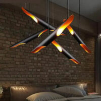 suspension-noire-moderne-forme-tube-interieur-dore-lumineux-noir-lor-140 Suspension Luminaire | TUBA