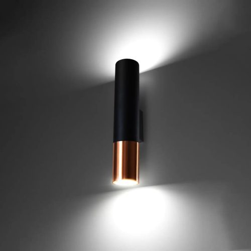applique-murale-cylindrique-noire-cuivre-design-cuivree-670 Applique Murale | LOOPAZ (Noir/Cuivre)