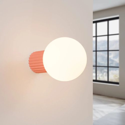 applique-murale-halo-peachapplique-peach-globe-opalin-moderne-137 Applique Murale | HALO (Peach)