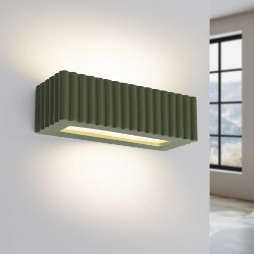 Applique Murale | RIGATA (En Céramique Vert Olive)