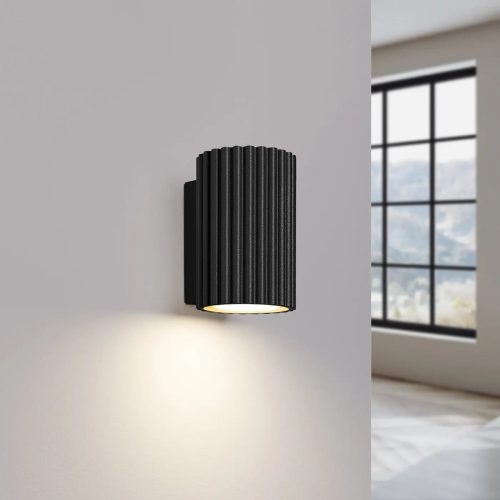 applique-murale-noire-cylindrique-eclairage-raffine-reliefs-719 Applique Murale | KARVON 10 (Noir)