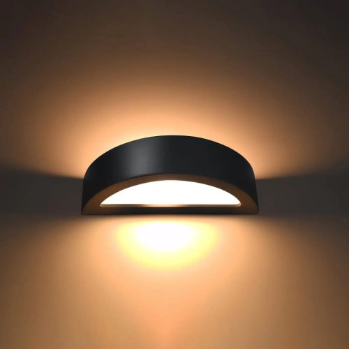 applique-murale-noire-demi-lune-design-led-moderne-lampe-a-cercle-974 Applique Murale | ATINA (Noir)