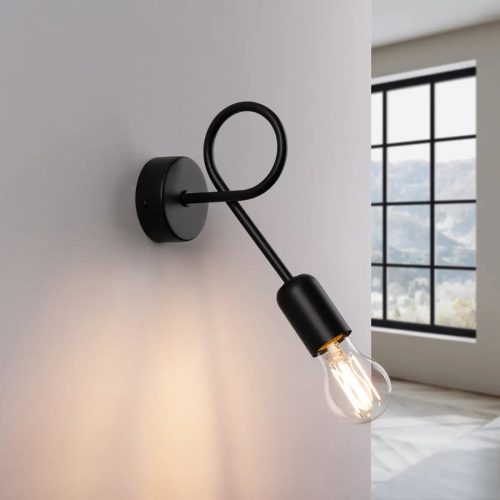 applique-murale-noire-design-boucle-minimaliste-raffine-fer-forge-noir-891 Applique Murale | LOOP (Noir)