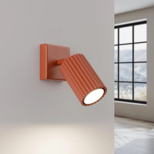 applique-murale-rouge-ocre-design-cylindrique-moderne-projecteur-254 Applique Murale | KARVON (Rouge Ocre)