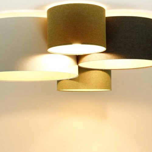 Luminaire Plafonnier | 4FLAMES BOHO ÉLÉGANT (Crème/Vert gris/Jaune moutarde/Graphite/Écru