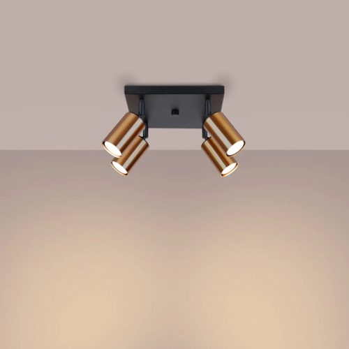 Luminaire Plafonnier | WYNX 4 (Noir/Cooper)