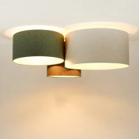 luminaire-plafonnier-design-tissu-aux-tons-naturels-elegants-doux-516 Luminaire Plafonnier | TRIO BOHO ELEGANT (Marron Gris/Vert Gris/Crème)