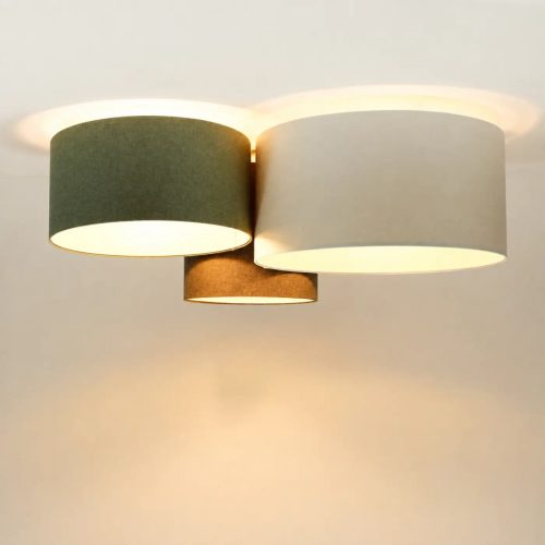 Luminaire Plafonnier | TRIO BOHO ELEGANT (Marron Gris/Vert Gris/Crème)