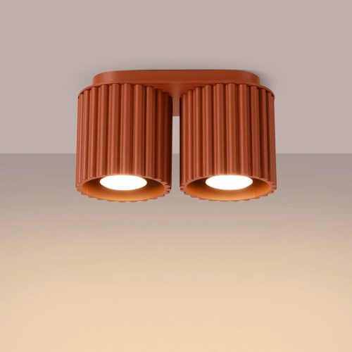 Luminaire Plafonnier | AURA 2 (Rouge Ochra)