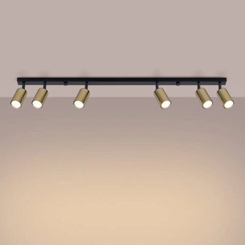 Luminaire Plafonnier | WYNX 6L (Noir/Doré)