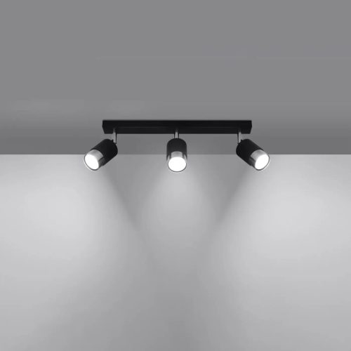 Luminaire Plafonnier | NERO 3 (Noir/Chrome)