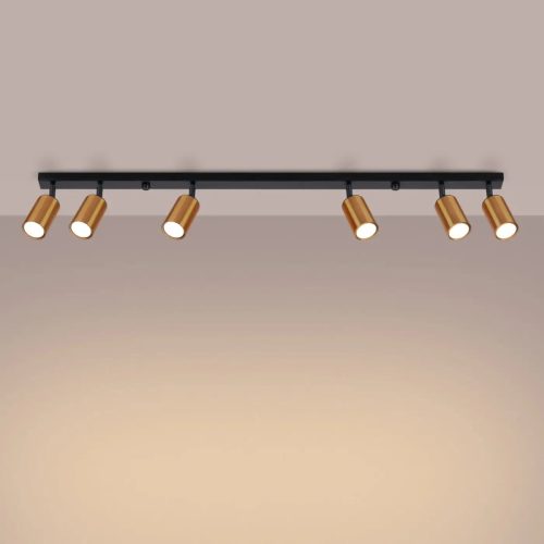 Luminaire Plafonnier | WYNX 6L (Noir/Cooper)