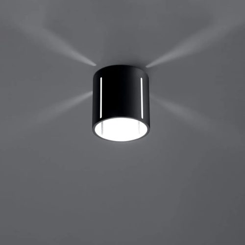 luminaire-plafonnier-noir-cylindrique-design-moderne-lignes-verticales-648 Luminaire Plafonnier | INES (Noir)