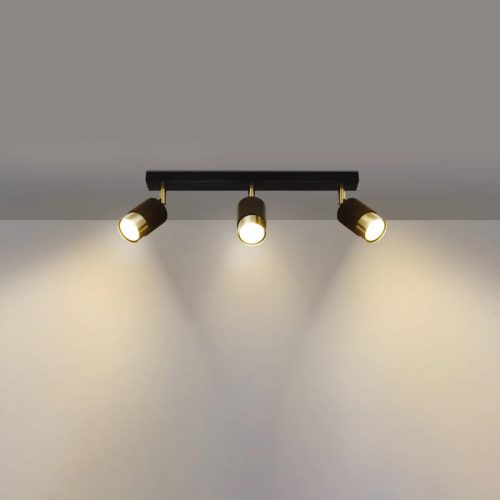 Luminaire Plafonnier | NERO 3 (Noir/Doré)