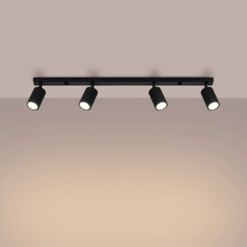 Luminaire Plafonnier | KARVON 4L  (Noir)