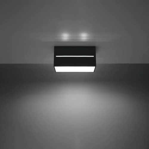luminaire-plafonnier-noir-rectangulaire-design-epure-declairage-led-874 Luminaire Plafonnier | LOBA 2 noir
