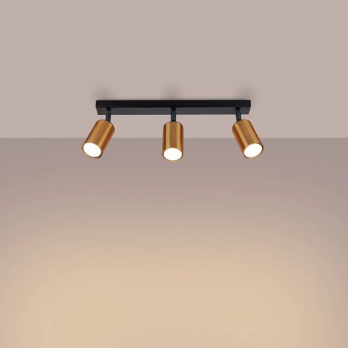 Luminaire Plafonnier | WYNX 3 (Noir/Cooper)