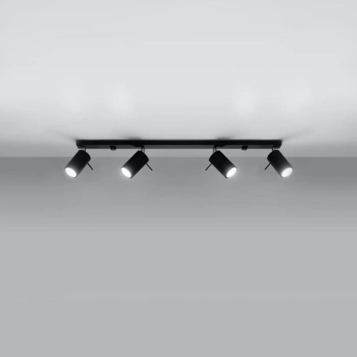 Luminaire Plafonnier | RING 4L (Noir)