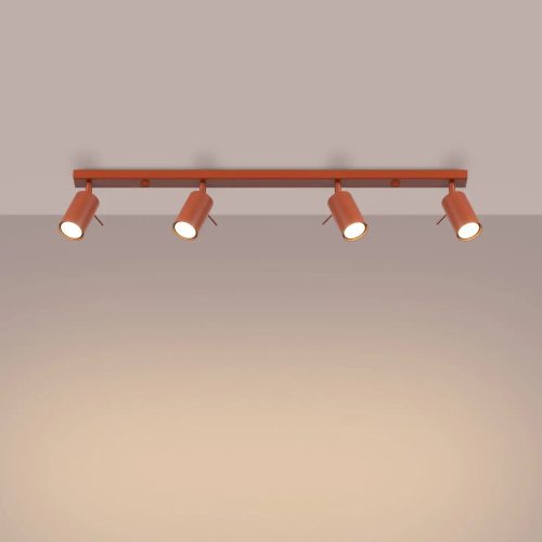 Luminaire Plafonnier | RING 4L (Rouge Ochra)