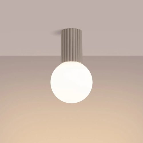 luminaire-plafonnier-taupe-style-minimaliste-lustre-moderne-ampoule-493 Luminaire Plafonnier | HALO (Taupe)