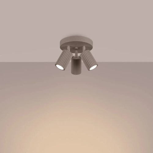luminaire-plafonnier-taupe-trois-spots-rainures-design-chic-251 Luminaire Plafonnier | KARVON 3P (Taupe)