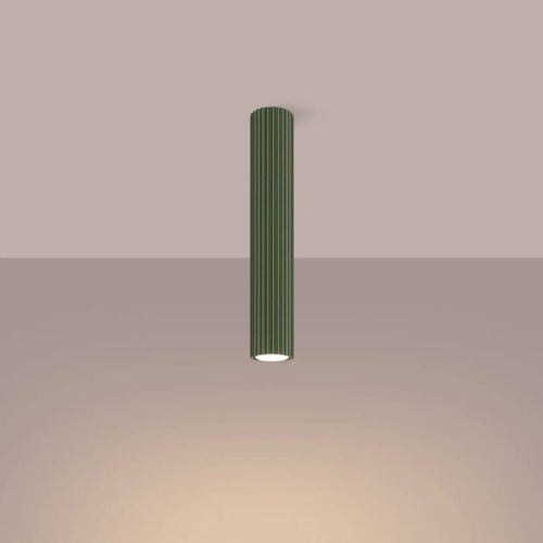 luminaire-plafonnier-vert-olive-elegant-relief-rainure-chic-242 Luminaire Plafonnier | KARVON 40 (Vert Olive)