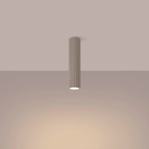 luminaire-plafonnnier-cylindrique-led-taupe-moderne-plafond-elegant-724 Luminaire Plafonnier | KARVON 30 (Taupe)