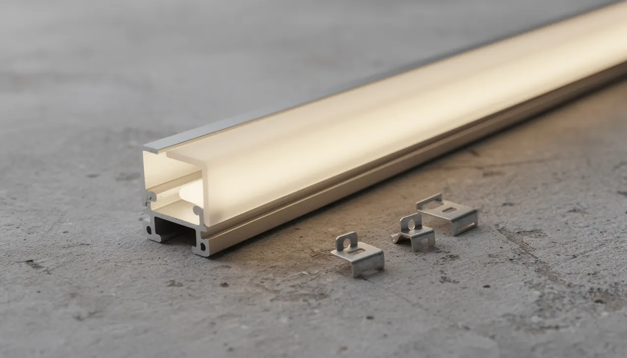 Profilé aluminium avec diffuseur opale pour ruban LED