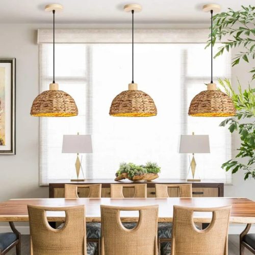 suspension-boheme-tressee-interieur-chic-trois-suspensions-osier-953 Suspension Luminaire | ESMIO