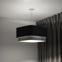 suspension-design-graphite-abat-jour-textile-elegant-911 Suspension Luminaire | KWADRA DUO (Graphite)