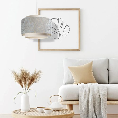 Suspension Luminaire | DOVLO (Crème/Bleu Clair/Ecru)