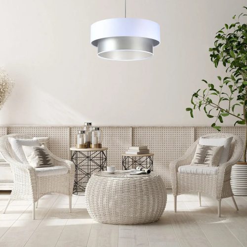 Suspension Luminaire | Duo (Blanc/Argent)