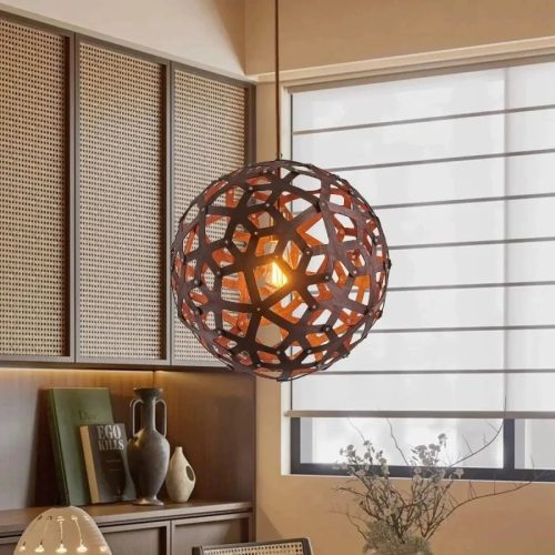suspension-luminaire-design-boule-ajouree-lumiere-douce-spherique-944 Suspension Luminaire | FRACTIS