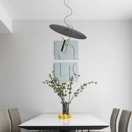 suspension-luminaire-design-disque-incline-structure-graphique-forme-460 Suspension Luminaire | FOMEO